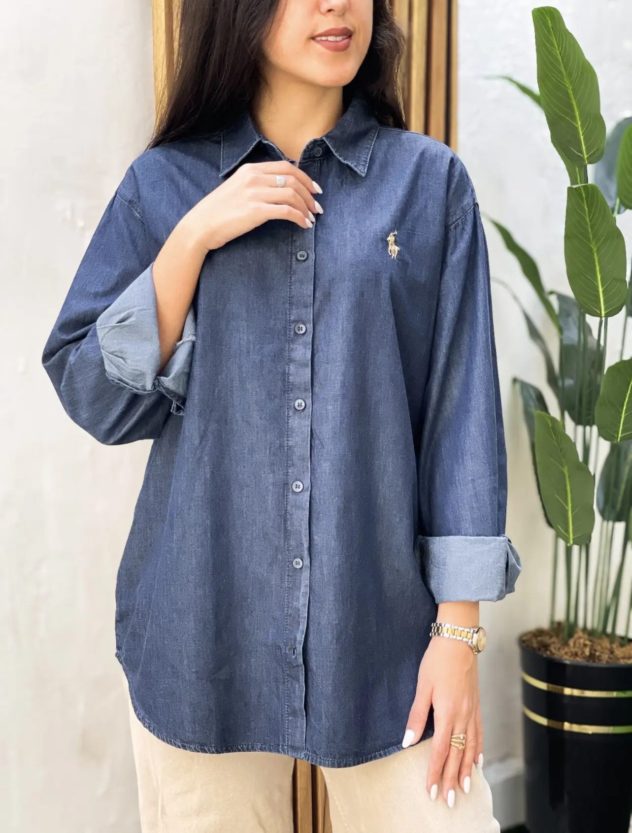 شومیز جین گلدوزی polo